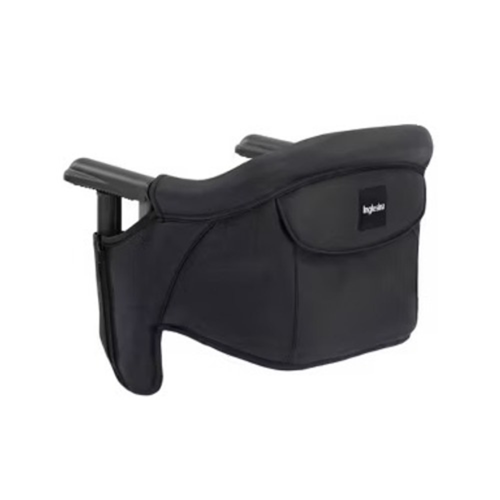 Inglesina Fast Table Chair Black Portable Clip-On High Chair with Carry Bag